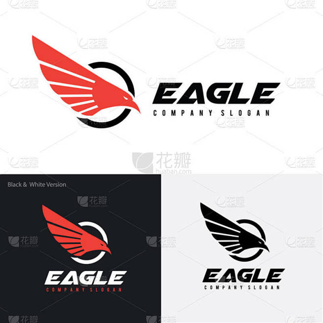 飞鹰 Logo，小鸟标志套装，猎鹰徽标，鹰标志，矢量标志模板.