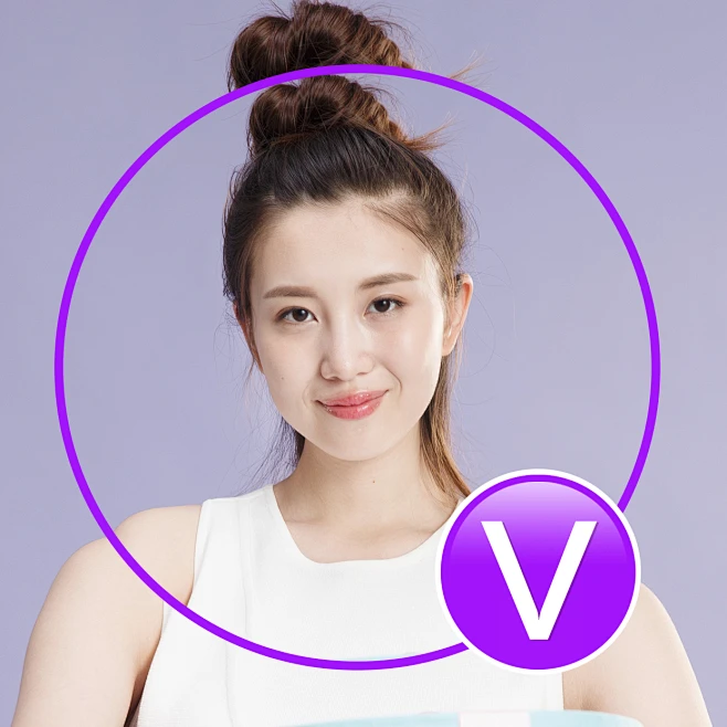 紫色加V微信头像素材-花瓣网