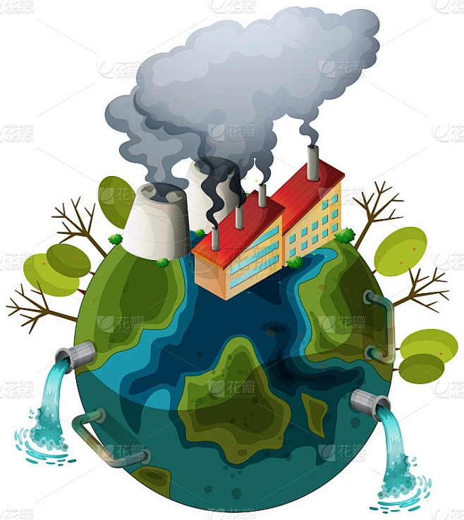 An polluted earth icon素材-花瓣网