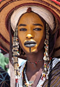 Africa Wodaabe man participating in the Yaake dance during the Gerewol festival. Ingal, Agadez, Niger  Marta Cometti142