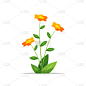 Flowers vector isolated illustration