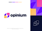 Opinium - Branding, Identity & Logo Design illustration best concept branding lightning bolt light share bubble talking chat talk design lines brand identity symbol mark logo