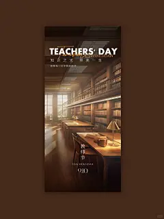 教师节海报|知识之光，照亮一生|节日海报