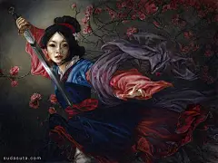 Heather Theurer 笔下的迪士尼公主 迪士尼 漫画 油画 手绘 同人 卡通 公主 
