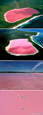 “渭流涨腻，弃脂水也”！但据说真相是：湖中藻类产生丰富的β-胡萝卜素（BetaCarotene），使湖水的盐性大，而且略带著明亮的粉红色。。。
