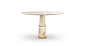 AGRA Marble Dining Table Contemporary Design by BRABBU gives a strong yet sophisticated look to a modern home decor.