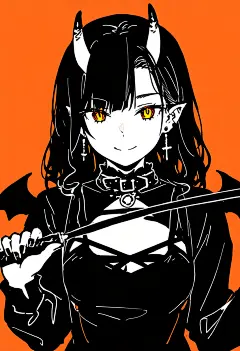 少女 | 恶魔 | 鞭