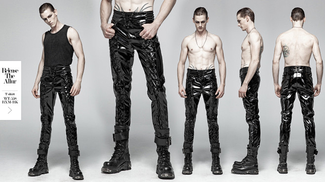 Punk Mens Glossy Pat...