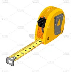 白色背景上孤立的黄色测量带向量。 施工工具磁带测量矢量图解. 工程，维修概念。 时尚工作的工具。 服