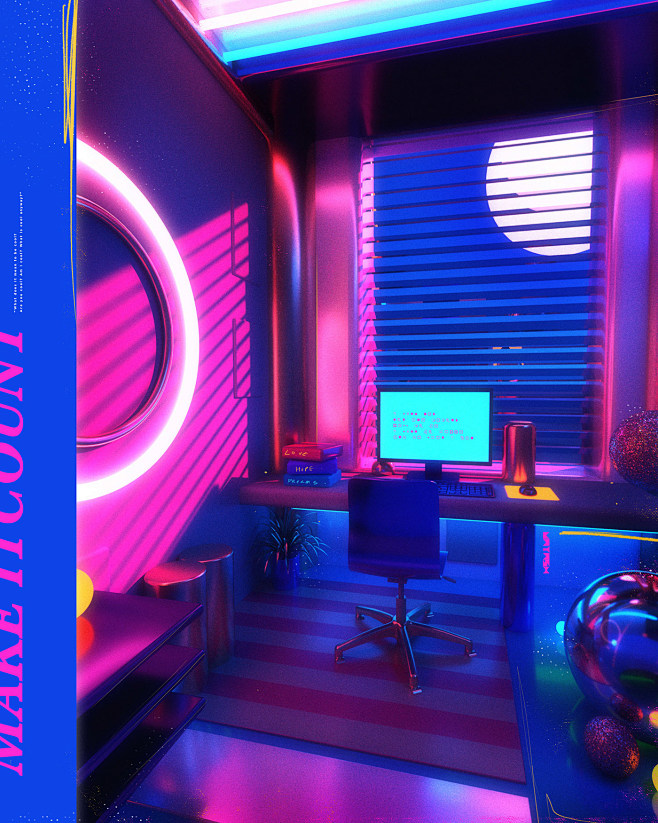 Space  c4d vaporwave...