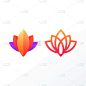 lotus flowers logo design ready to use