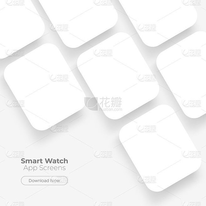 空白的智能手表应用程序屏幕