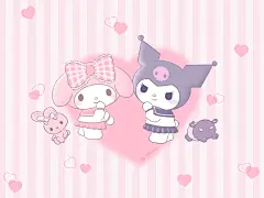 可爱插画ipad壁纸 三丽鸥 HelloKitty 迪士尼朋友  cr.一只Bunny-   #电脑壁纸