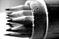 Black and White Photo of Pencils