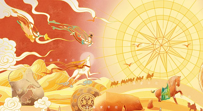 丝绸之路系列插画-UI中国用户体验设计平台-花瓣网