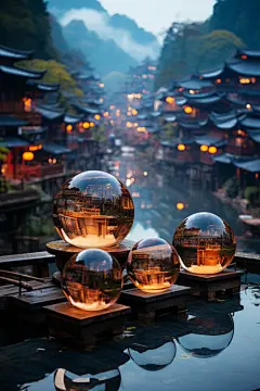 绝美桂林夜景桂林山水漓江