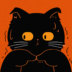 喵喵-花瓣网|陪你做生活的设计师 | 可爱黑色猫咪情侣微信头像