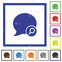 找到博客评论的平面框架图标