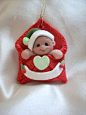 Polymer clay baby Christmas ornaments..so much fun to make.