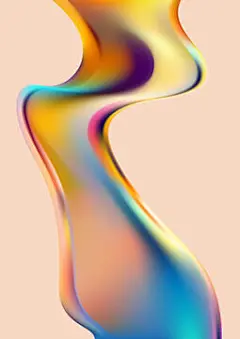 点击来源直接获取大图文件 |Colorful fluid 3D shapes. Abstract liquid gradient elements on beige background.