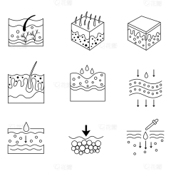 美妆系列矢量皮肤美妆元素图标