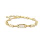 Yellow-gold plated link bracelet with anchor element and zirconia from the  collection in the THOMAS SABO online store