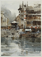 2015年1月22日，中山國際水彩名家邀請展的貴州寫生之旅第五天----鎮遠古鎮 之1