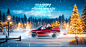 Advertising  happy new year Christmas new year graphic design  visual design graphic