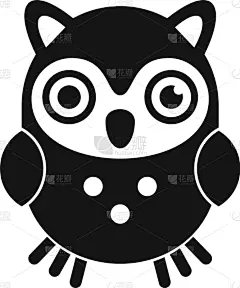猫头鹰,幽默,时尚,简单,计算机图标,可爱的,小的,动物,鸟类,恶作剧