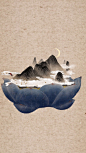 中国风古典手绘 ---- 杯装山水-4