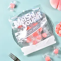 高颜值可剥皮软糖网红葡萄味软糖袋装糖果办公室休闲解馋零食批发