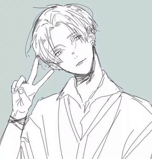 动漫男生手绘头像