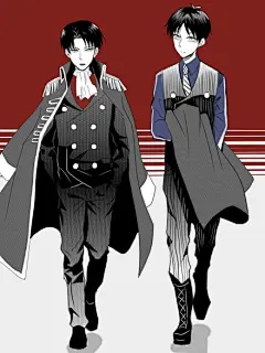 #利艾#利威尔教艾伦如何走得更有成熟男人的味道（。男人和男孩之间的对话【动作有参考