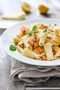 Light Lemon Garlic Pasta with Salmon