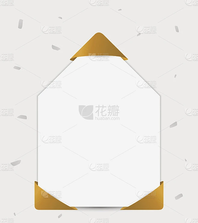 边角带丝带的纸