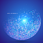[美工云]Particle-Sphere互联网粒子抽象球体球形EPS矢量元素：