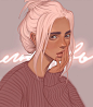 Karina Yashagina女性人物插画作品