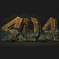 "404" illustration 2D : Illustration of "404". For a page of a social game. The concept of the project in the Mayan style.Wacom & PS5