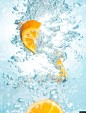 橙 切片 水 气泡 饮料 水果 美食摄影图片图片壁纸