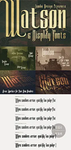 精选38款英文复古电影海报电脑字体库素材设计软件通用字体安装包-淘宝网