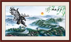 万里长城风景画手绘高清PSD源文件仿图网www.35pic.com