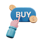 Buy Button 3D Illustration