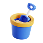 Sand Bucket 3D Icon