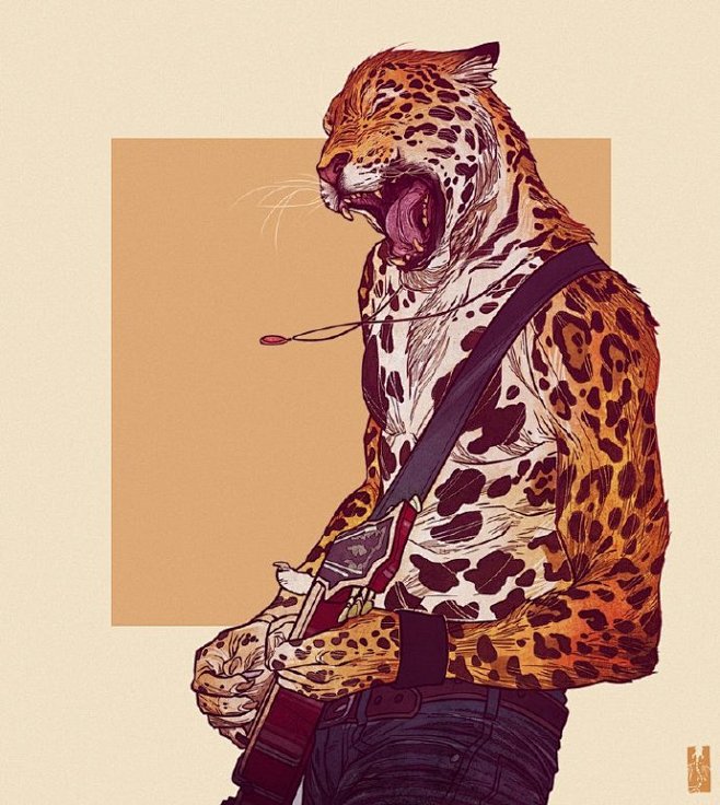 动物拟人 插画师 Kim Nguyen