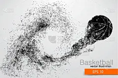 粒子,篮球,篮子,折纸工艺,几何形状,迅速,壁纸,剪影,休闲