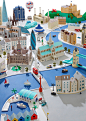 Paper Cities by Hattie Newman, via Behance