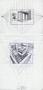 早上在给人讲解透视的问题的时候。发现一个问题。大部分人认为，两点透视三点透视啥的，都是共用消失点的，网上很多成角透视的示意图(图1-图2），
其实，这种图有很严重的误导性质！！！
都是画着共用消失点。其实这样的图解，一些人只要深思之后，就发现问题了，他们能共用消失点的缘故是因为。他们本来就是个整体（图3），就比如魔方上的小方块，他们的消失点一定是共用的。
    我觉得，应该多画点（图4）这样的图。可以做点理解，就是方块的角度跟方块的朝向都有所变化。
    而设想一下（图5，，不动戳大）这个方块，在原地