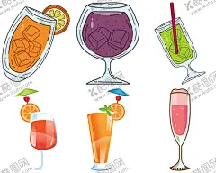 果汁 【酷图网】果汁,卡通果汁,卡通饮料,饮品,手绘饮料,鸡尾酒