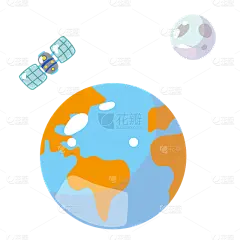 手绘-扁平可爱星球贴纸SVG-地球