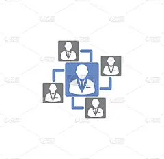 商业人士相关图标背景的图形和网页设计。创意插图概念符号的web或移动应用程序。